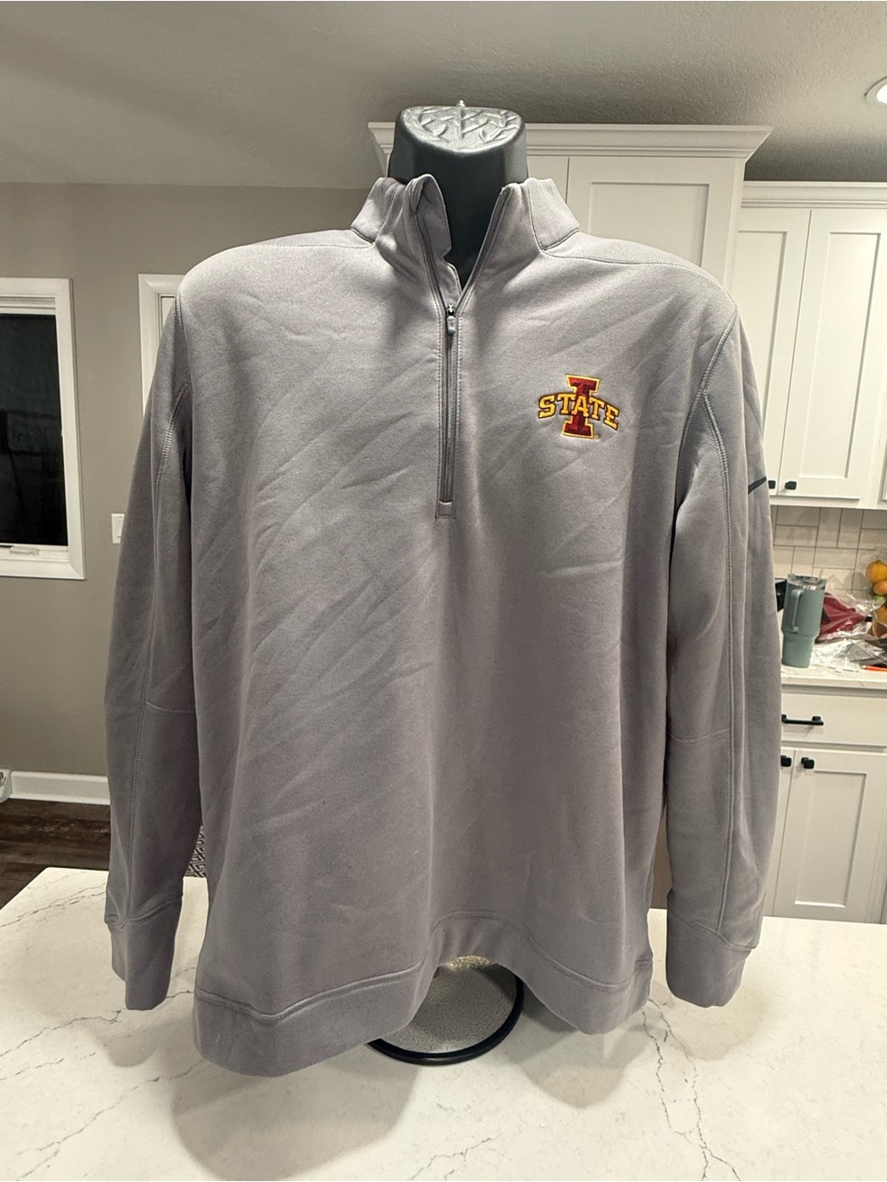 Nike Golf Men’s Iowa State Cyclones Gray Fleece 1/4 Zip Large Football Season